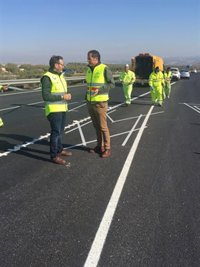 Fase final en las obras de mejora de la seguridad vial en la A-316 entre Jaén y Martos