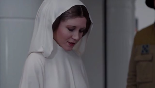 Leia Organa (Carrie Fisher CGI) en Rogue One