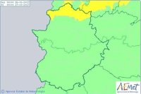 El norte de la provincia de Cáceres permanecerá este jueves en aviso amarillo por nevada
