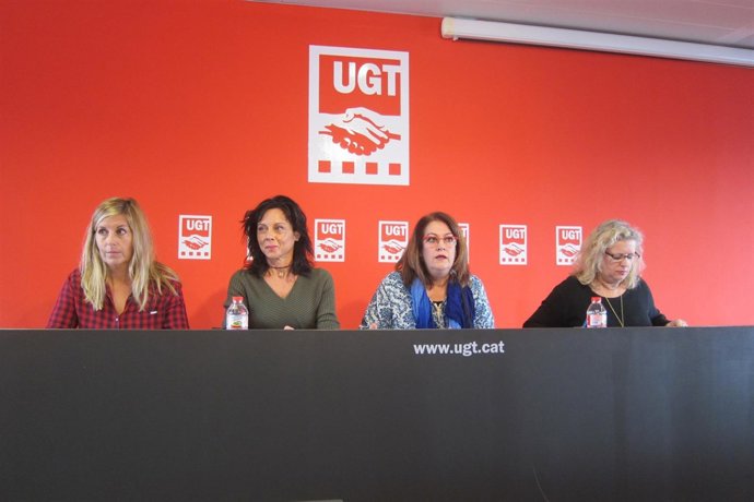 Iolanda Adroher, Carmen Martínez, Montse Romero y Laia Martí (UGT)