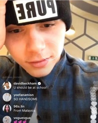 Brooklyn Becham pillado por su padre fuera del colegio por Instagram