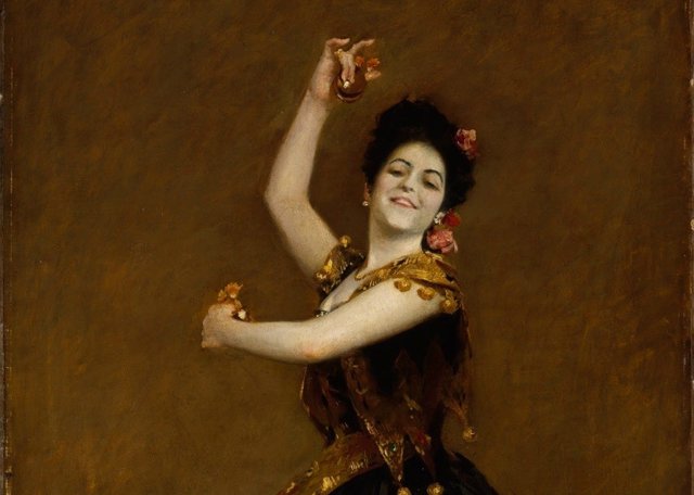 Fragmento del cuadro de W.M. Chase 'Carmencita'