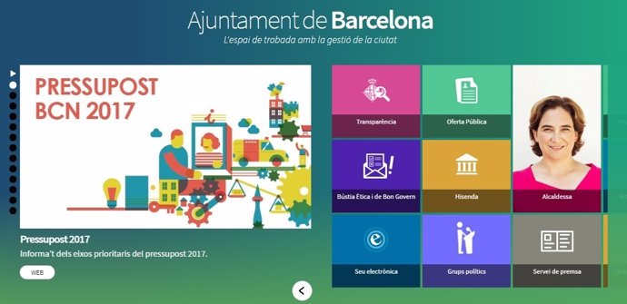 Web del Ayuntamiento de Barcelona