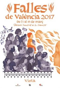 'La fiesta de los sentidos' en los carteles de las Fallas 2017