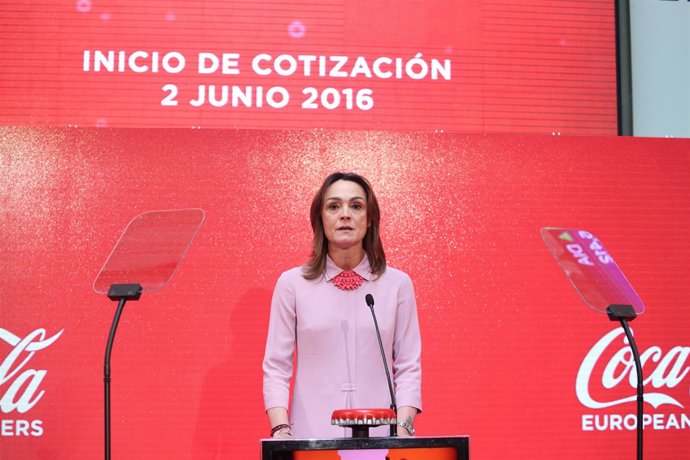Sol Daurella, la presidenta de Coca-Cola European Partners, en la salida a bolsa