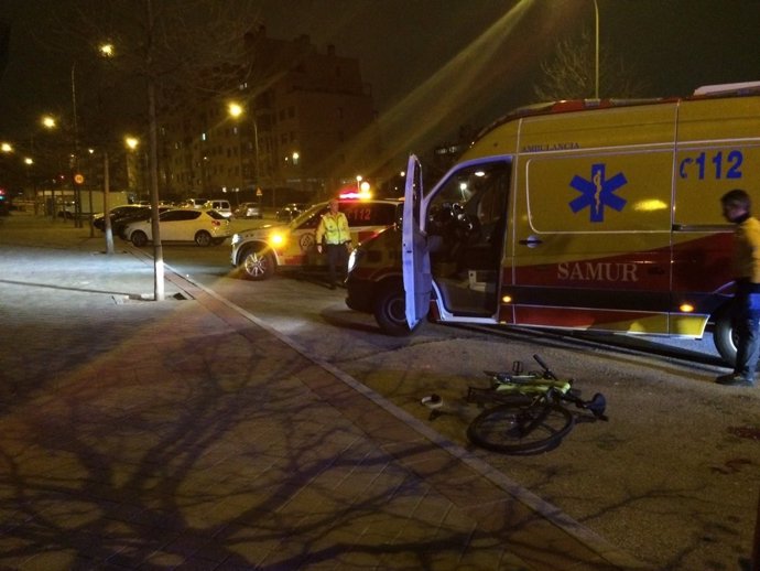 Accidente de un ciclista en Montecarmelo