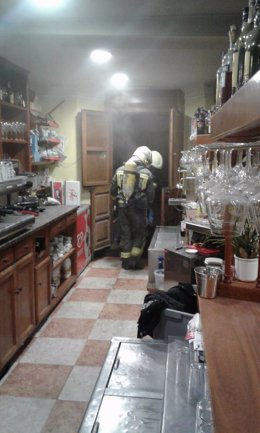 Incendio en la cafetería