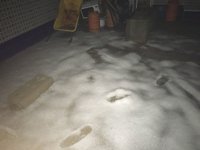 Una tormenta de granizo deja acumulados hasta 30 centímetros de hielo en Aznalcollar (Sevilla)