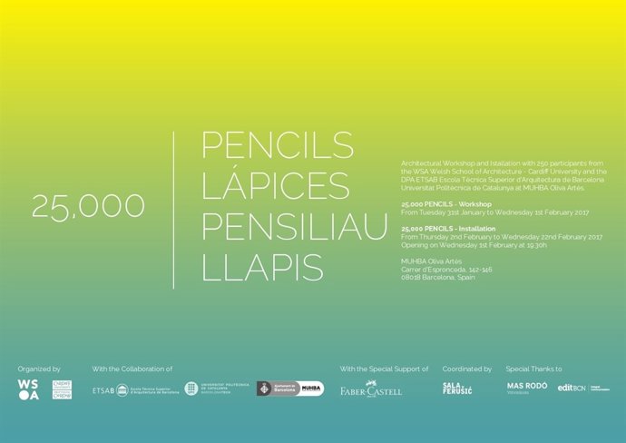 Cartel del proyecto '25.000 pencils'