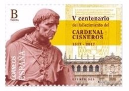 Sello de Correos por el V centenario de la muerte del cardenal Cisneros