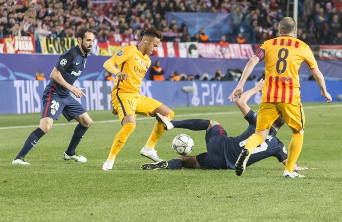 Neymar y Saul, Champions League, Vicente Calderón, Atlético-Barcelona