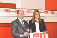 Lambán estima que Susana Díaz "es la persona más adecuada para liderar el PSOE"
