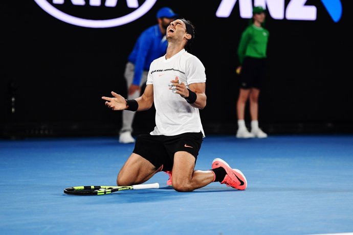 Rafa Nadal celebra su triunfo