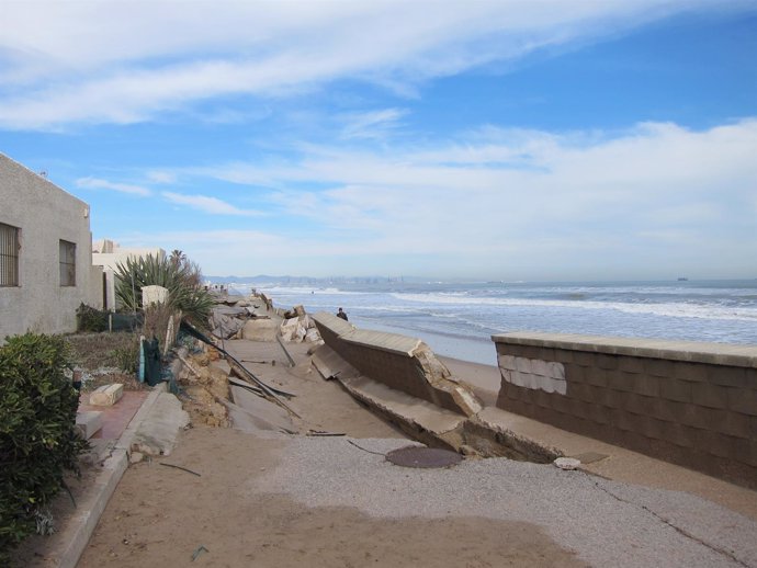 Paseo marítimo de La Casbah tras el temporal