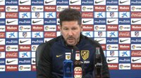 Simeone: "Para llegar a lo mejor hay que pasar siempre por Real Madrid o Barcelona"