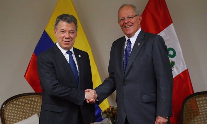 Juan Manuel Santos y Pedro Pablo Kuczynski