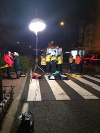 Herido grave un mejor de 17 años al colisionar su motocicleta con un turismo en Hortaleza