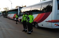 La campaña de la DGT de control del transporte escolar finaliza en Huelva con nueve vehículos denunciados