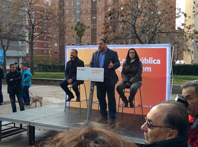 El vicepresidente de la Generalitat, Oriol Junqueras, y el concejal Alfred Bosch