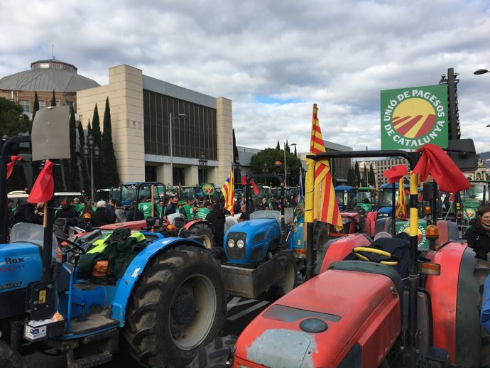 Tractorada en Barcelona