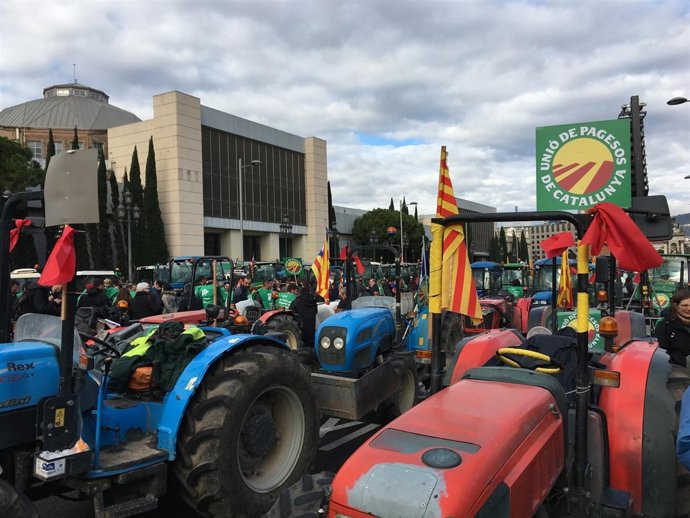 Tractorada en Barcelona