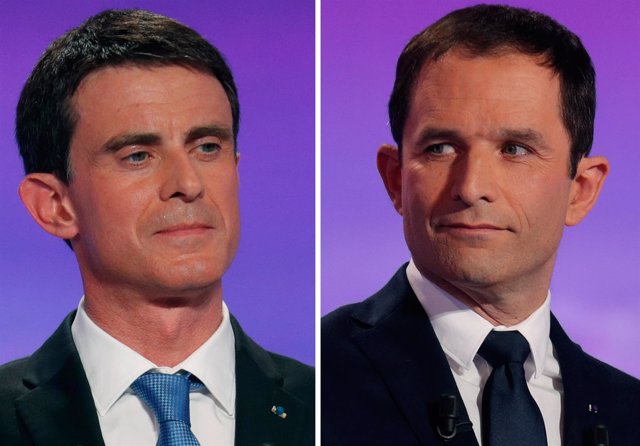 Manuel Valls y Benoît Hamon
