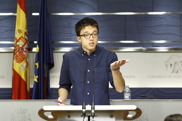 Rueda de prensa de Íñigo Errejón en el Congreso