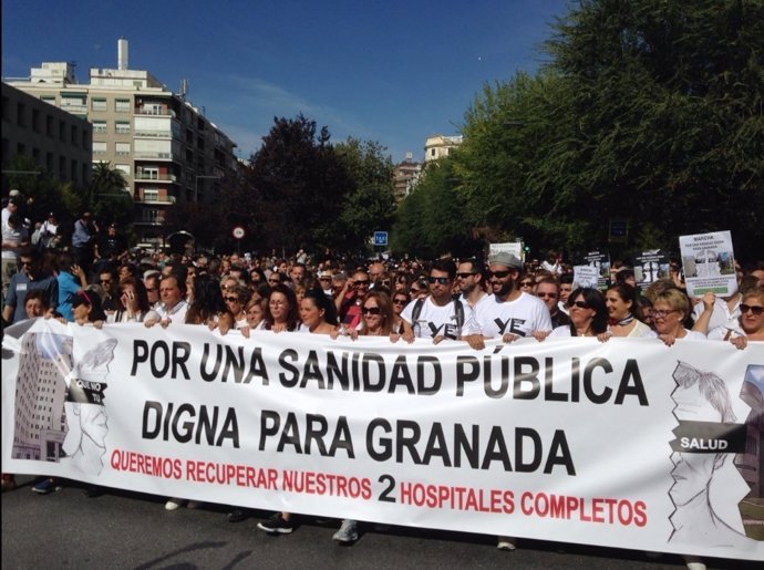 Manifestación sanitaria en Granada