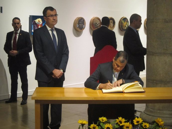 El presidente de la República de Ecuador, Rafael Correa, en Murcia
