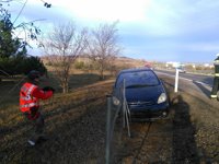 Herida una conductora de Rincón de Soto al salirse de la vía en Fontellas