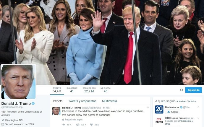 Cuenta personal en Twitter de Donald Trump