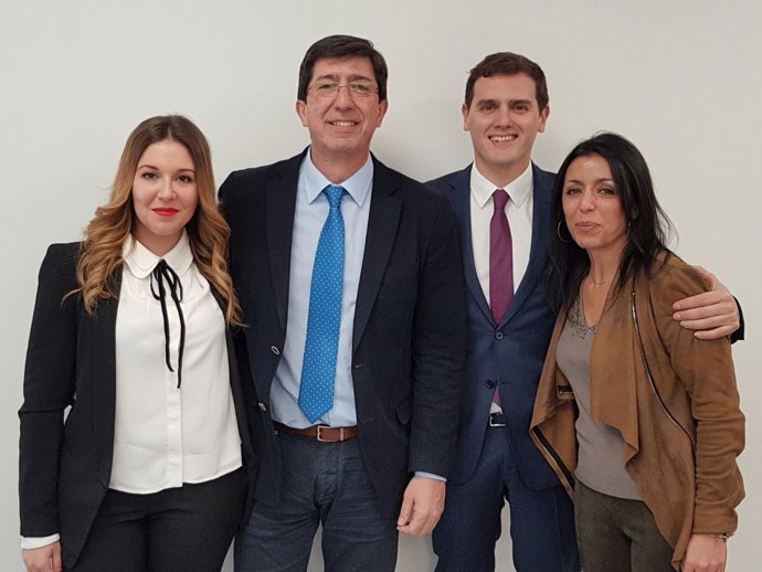 Albert Rivera junto a Juan Marín, Raquel Morales y Marta Bosquet