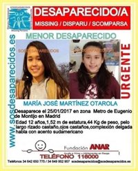 Aparece en "perfecto estado" la niña de 12 años desaparecida desde el miércoles en Carabanchel