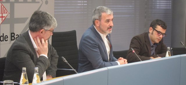 Agustí Colom, Jaume Collboni, Albert Arias (Ayuntamiento de Barcelona)