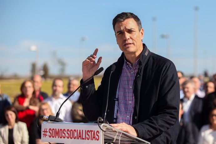 El exsecretario general del PSOE Pedro Sánchez en Dos Hermanas 