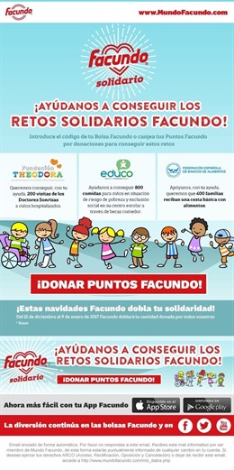 Imagen del cartel de la campaña solidaria de Facundo