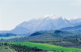 La Sierra de las Nieves vista desde Casarabonela. 