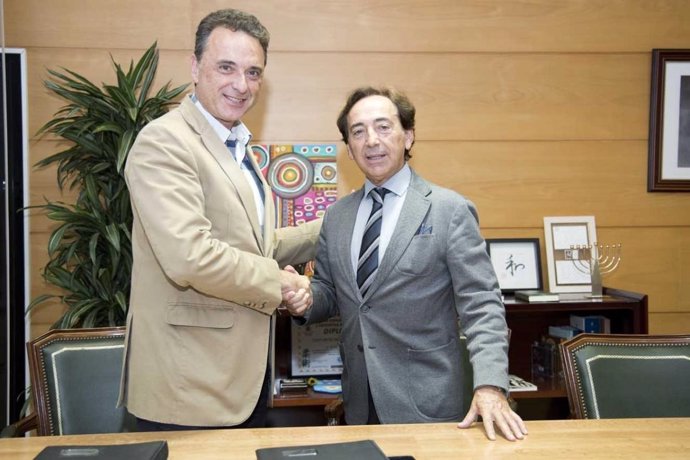 Jose ortiz alcalde de torremolinos y Salvador Arenere, consejero delegado Intu