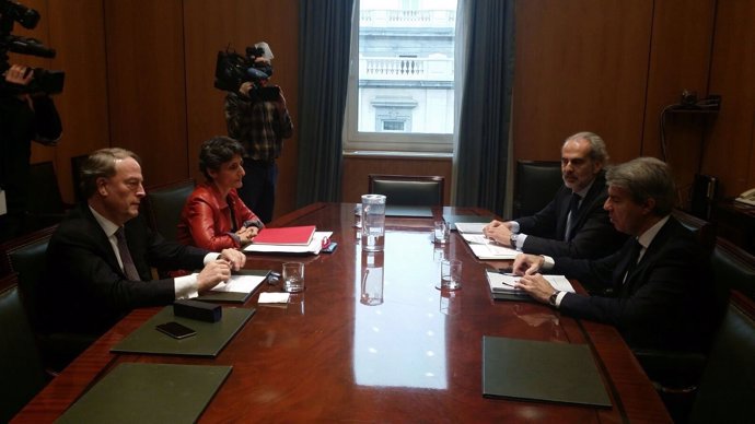 Imagen de la reunión entre Ángel Garrido y miembros del CGPJ