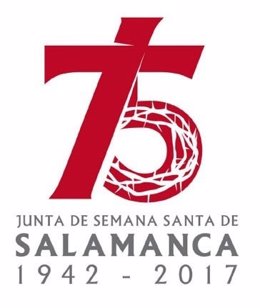 Logotipo del 75 aniversario de Junta de Semana Santa de Salamanca