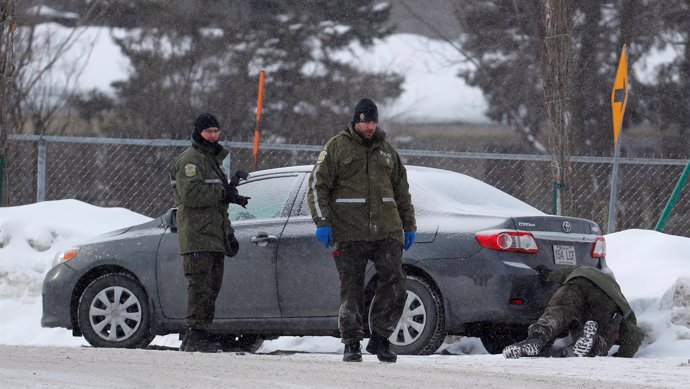 La Policía vigila la zona del atentado en Quebec