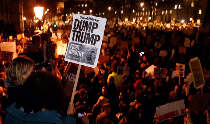 Manifestación contra Donald Trump en Londres