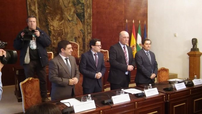 Los presidentes de las diputaciones de Jaén, Badajoz, Córdoba y Granada