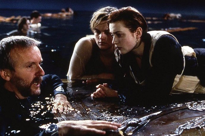 James Cameron en el rodaje de Titanic