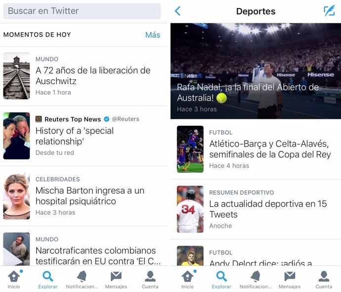 Twitter lanza en España 'Momentos'