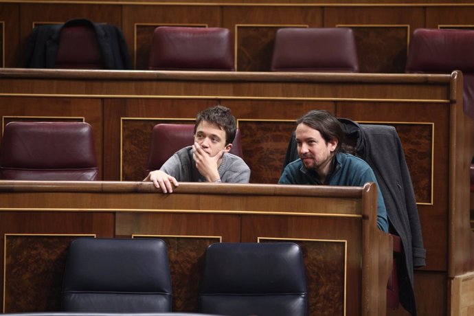 Errejón y Pablo Iglesias juntos en el Congreso