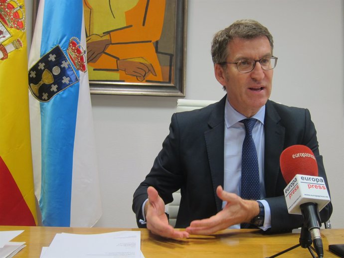 El presidente de la Xunta, Alberto Núñez Feijóo, entrevistado por Europa Press