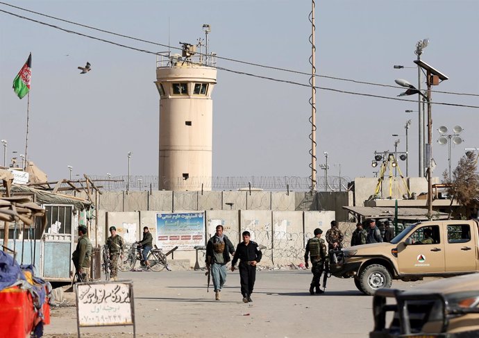 Base aérea de Bagram, en Afganistán, tras un atentado de los talibán