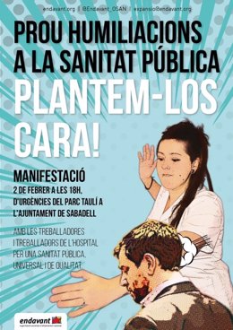 Cartel de la manifestación convocada por Endavant