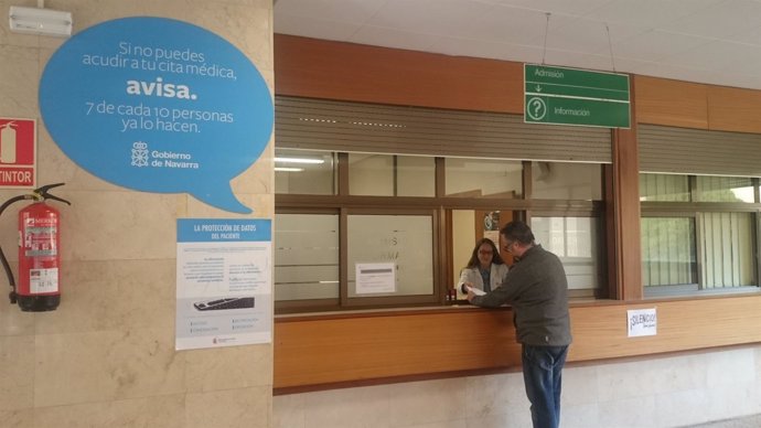 Punto de información del Hospital Reina Sofía de Tudela